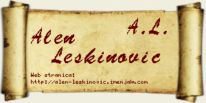Alen Leškinović vizit kartica